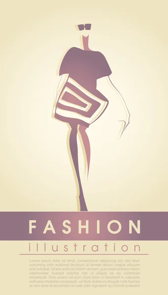 Fashion model. Vector illustration — Stock Vector