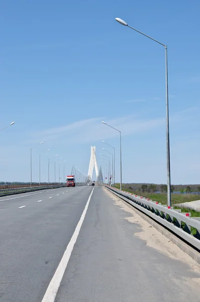 stock image Cable-stayed bridge in Murom