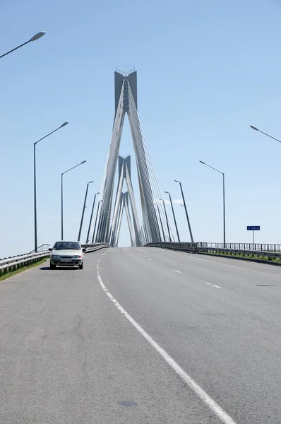 stock image Cable-stayed bridge in Murom