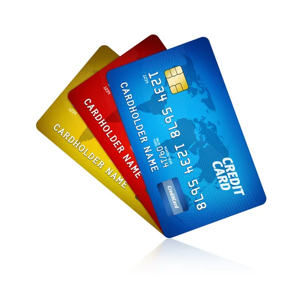 Pack Of Credit Card Isolated — Stock Photo, Image