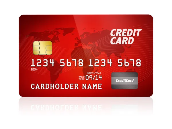 Karta kredytowa izolowana — Zdjęcie stockowe