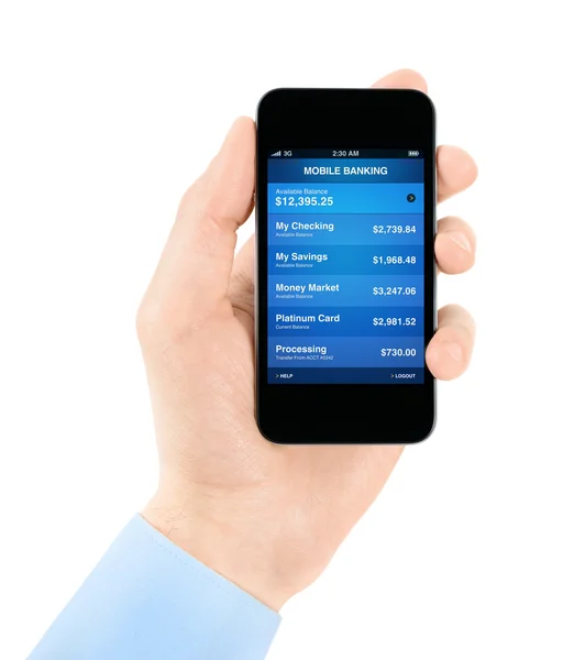 Mobiel bankieren toepassing — Stockfoto