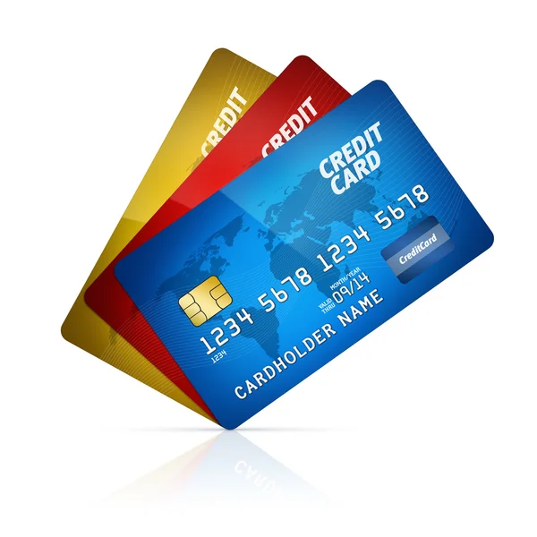 Credit card collection isolated — Stock Photo, Image