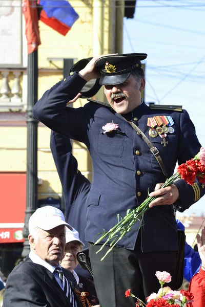Victory parade in St.Petersburg — Stock Photo, Image