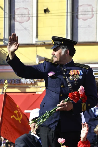 Parady zwycięstwa w Sankt Petersburgu — Zdjęcie stockowe