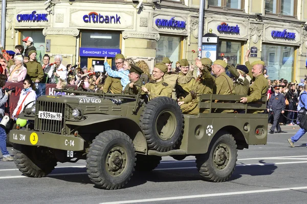 Παρέλαση νίκη στην Αγία Πετρούπολη — Φωτογραφία Αρχείου