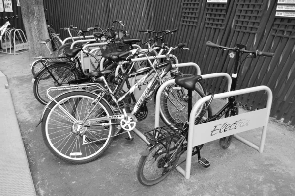 Парковка велосипедов в Санкт-Петербурге — стоковое фото