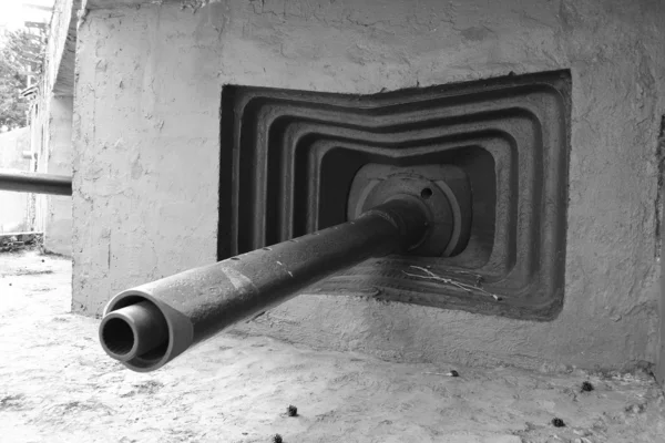 Embrasure militära bunker — Stockfoto