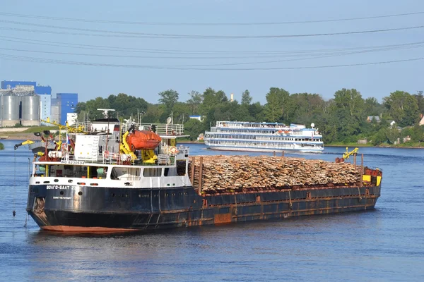 stock image Cargo ship on the Neva river