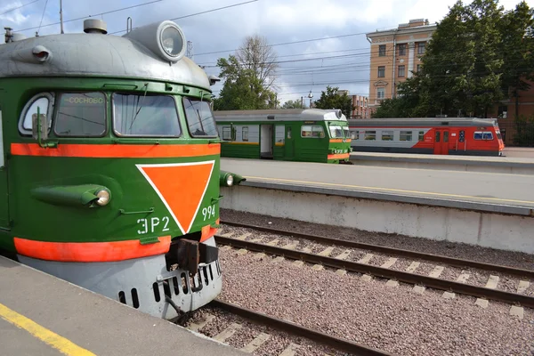 Velho trem elétrico soviético — Fotografia de Stock