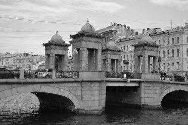 st.petersburg ın fontanka Lomonosov köprüden.