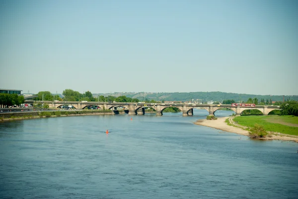 stock image The bridge on the Elbe