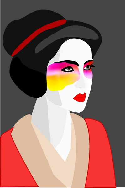 stock vector Geisha