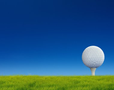 Golf putting on green clipart