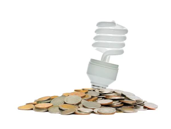Concept de lampe à économie d'énergie — Photo