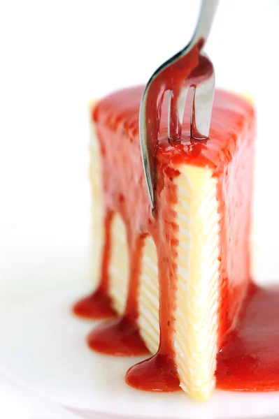 Strawberry crepe cake — Stock Photo, Image