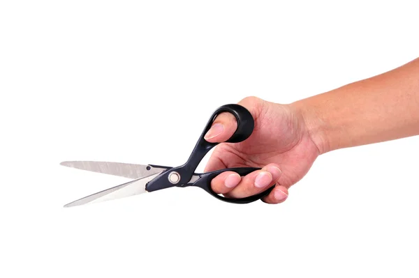 Nůžky v ruce — Stock fotografie