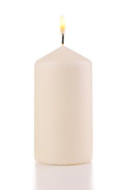 Candle on a white background clipart