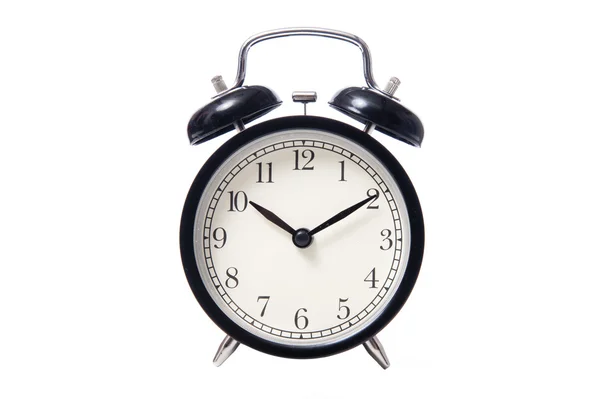 stock image Black classic style alarm clock isolated on white