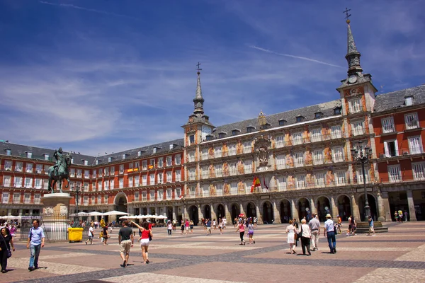 Plaza mayor - zentrum von madrid — Stockfoto