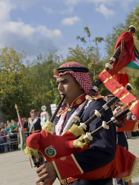 Jordániai katonai zenekar, fesztivál — Stock Fotó