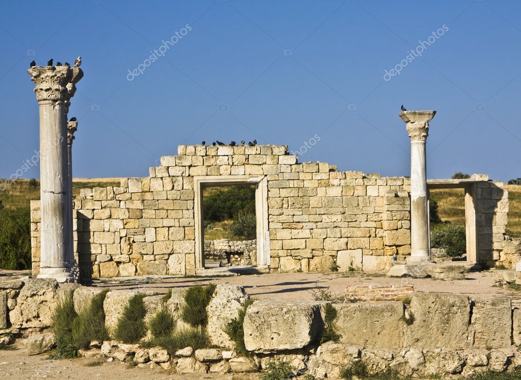 Antique ruins, Chersonese — Stock Photo © Afonskaya 10734551