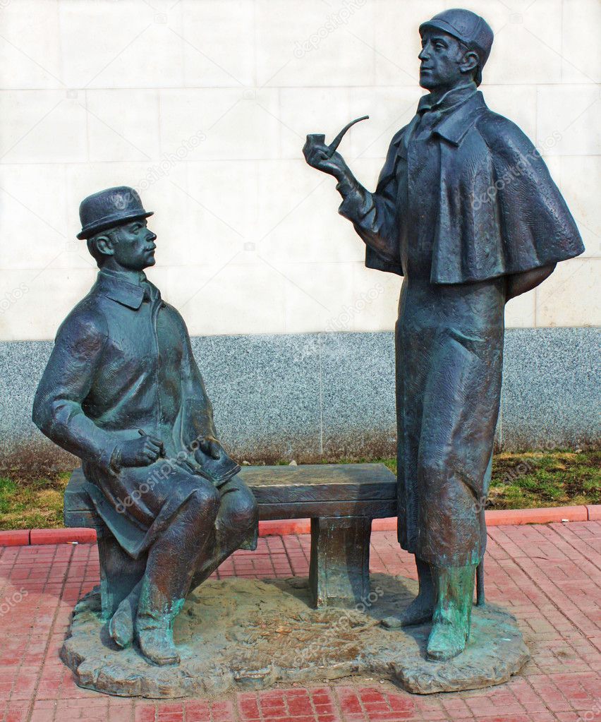 Monument To Sherlock Holmes And Dr Watson Moscow Stock Photo C Afonskaya 10747398