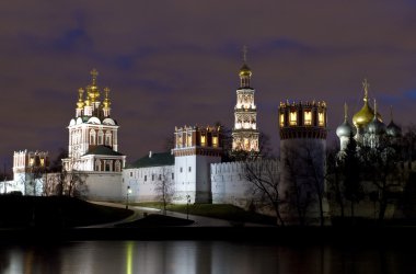 Moscow, Russia - December 06, 2011: Novodevichiy monastery clipart