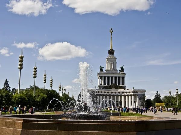 Moskou, Rusland - juni 06, 2010: fonteinen in de belangrijkste nationale Expos — Stockfoto