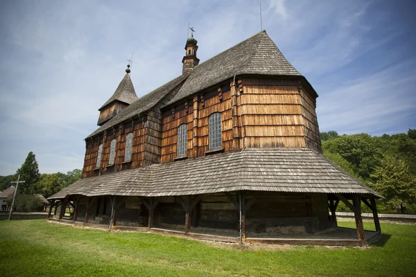 stock image Very old wooden church