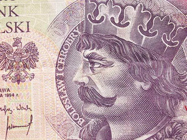 Крупним планом польська валюта - 20 злотих — стокове фото