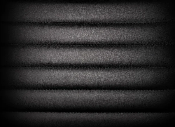 Couro escuro couro acolchoado ou estofos de vinil textura, padrão ou fundo — Fotografia de Stock