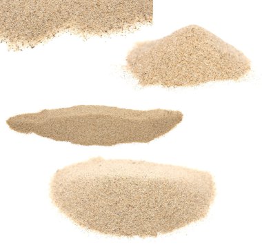 Pile desert sand isolated on white backgrounds clipart