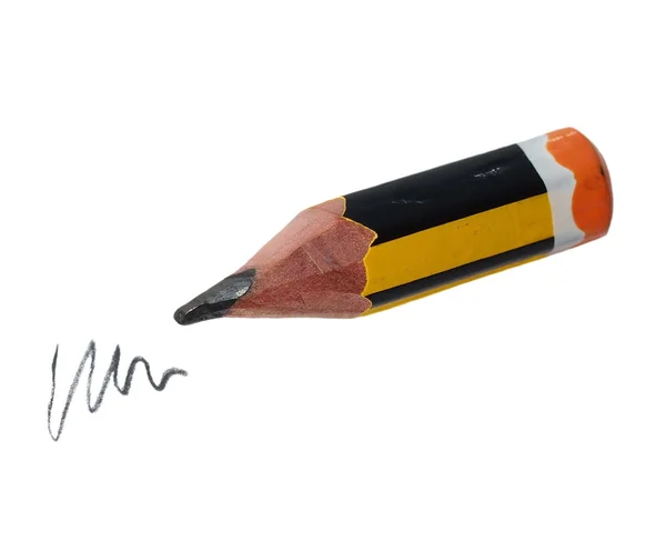 Vanha puinen kynä eristetty valkoisella pohjalla — kuvapankkivalokuva