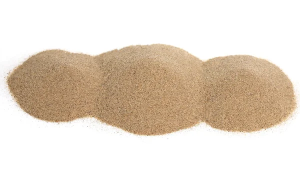 Macro pila sabbia desertica isolata su sfondo bianco — Foto Stock