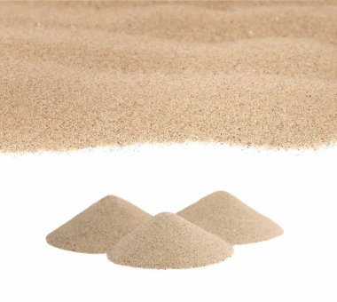 Pile desert sand isolated on white backgrounds clipart