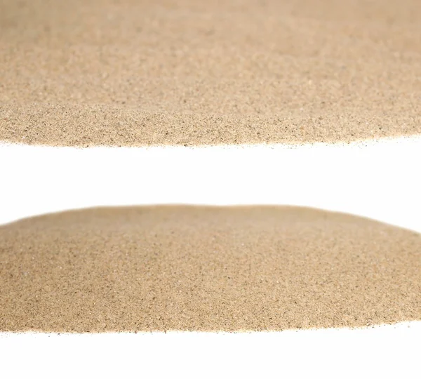Desert sand isolated on white backgrounds — Stock Photo, Image
