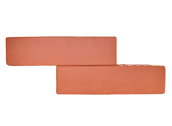 Red bricks isolated on white background — Stock Photo, Image