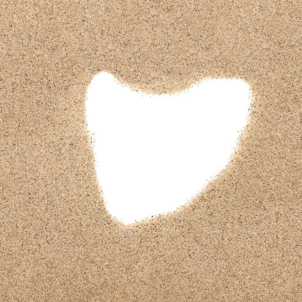 Pile desert sand isolated on white backgrounds — Stock Photo, Image