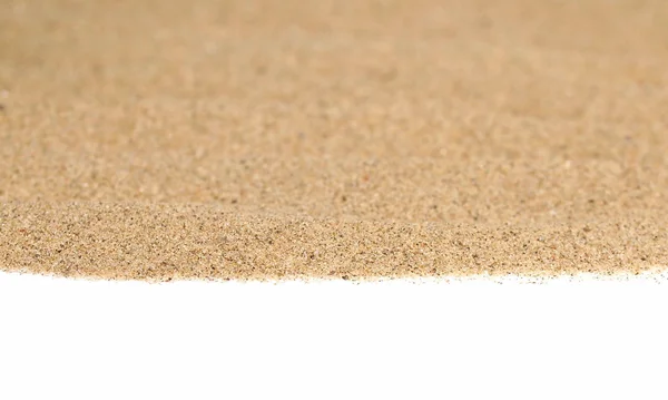 Stapel woestijnzand geïsoleerd op een witte achtergrond — Stockfoto