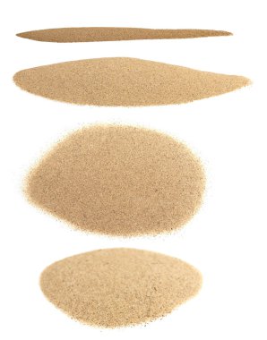 Pile desert sand isolated on white backgrounds clipart