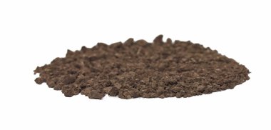 Macro pile dirt isolated on white background clipart