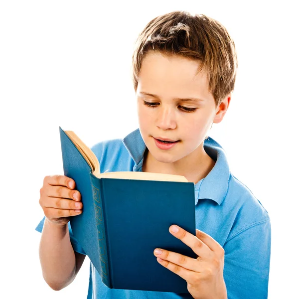 Fiú olvasás könyv — Stock Fotó