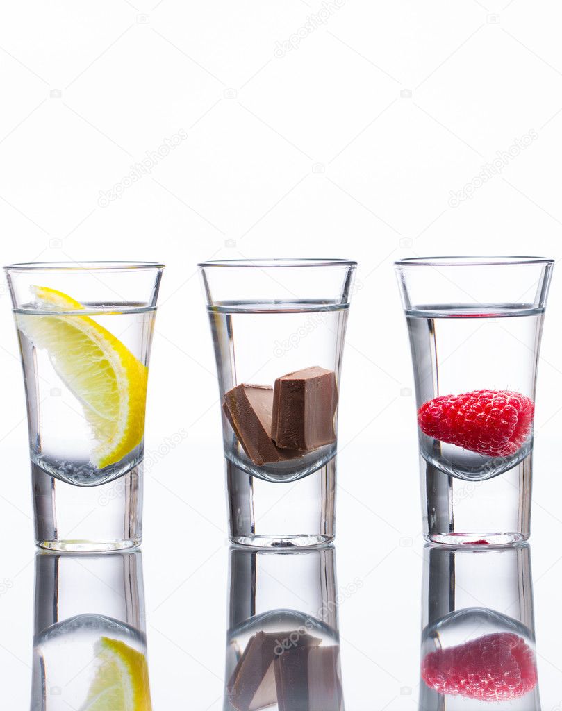 Flavoured vodka shots