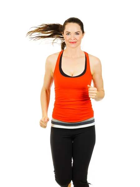 Jogging kobieta sprawny — Zdjęcie stockowe