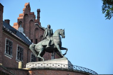 Kosciuszko Monument at Wawel Castle in Krakow clipart