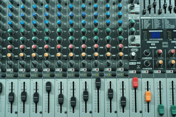 stock image Control audio mixer