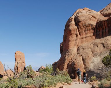 Şeytan, yürüyüşçüler Bahçe, arches national park Utah, ABD