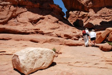 yürüyüşçüler arches national Park Utah, ABD