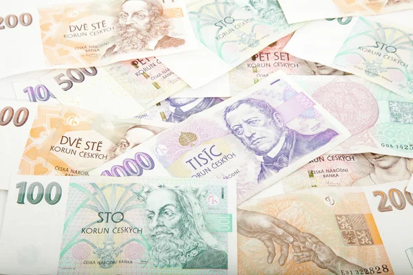 Czeski papier pieniądze — Zdjęcie stockowe
